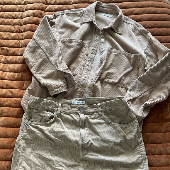 MANGO Tan Corduroy Co-Ord - Picture 13 of 15